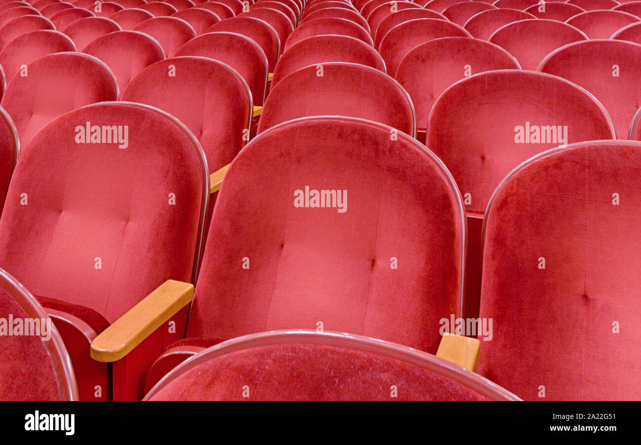 buyRed chairs on Theater, cinema, Stock Photo