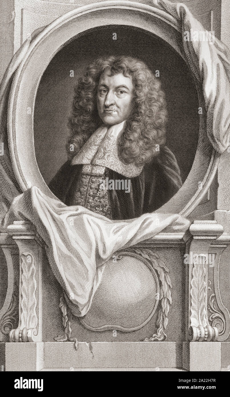 Sir William Morice, (or Morrice), 1602 – 1676.  English statesman and theologian.  Served as Secretary of State for the Northern Department and a Lord of the Treasury. Stock Photo