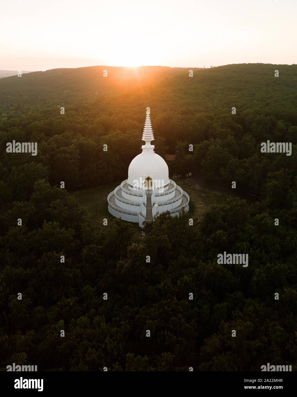 Buddhist stupa in Zalaszanto, Hungary. Stock Photo