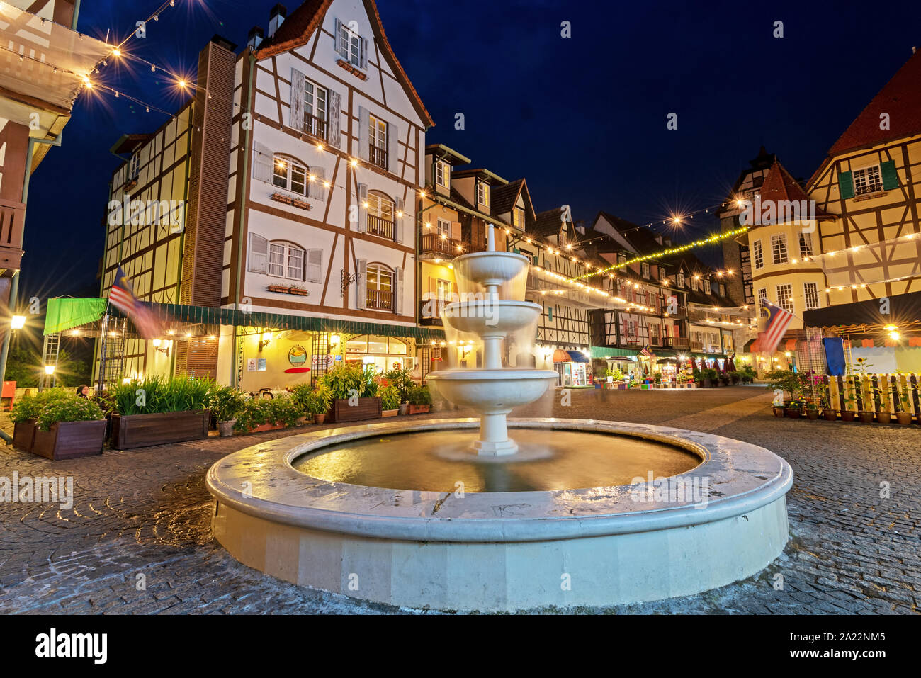 Water Fountain At Colmar Tropicale In Berjaya Hills Bukit Tinggi Pahang Stock Photo Alamy