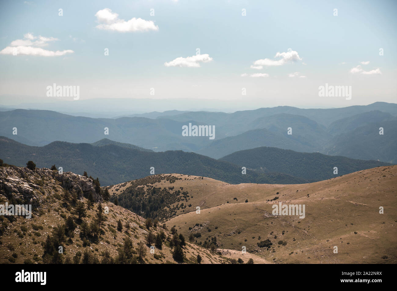 Montañas y soledad Stock Photo
