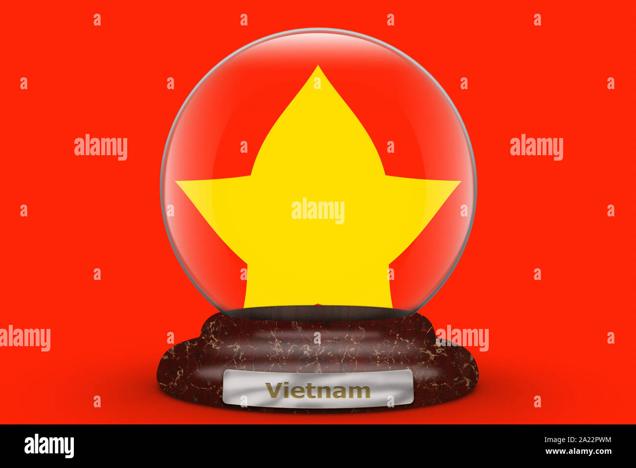 Vietnam flag on globe hi-res stock photography and images - Alamy