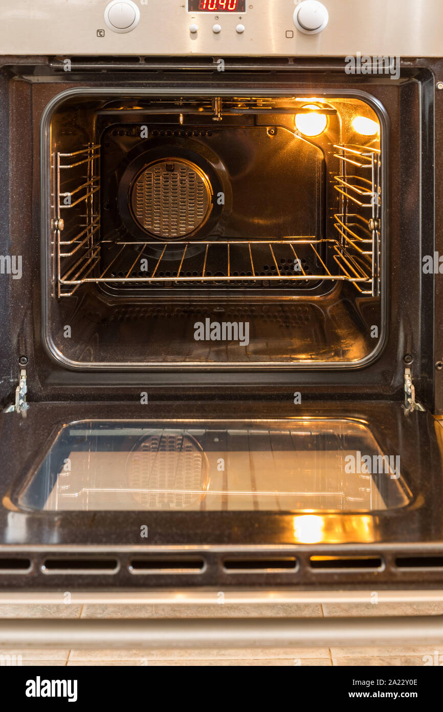 Open oven with hot air ventilation Stock Photo - Alamy