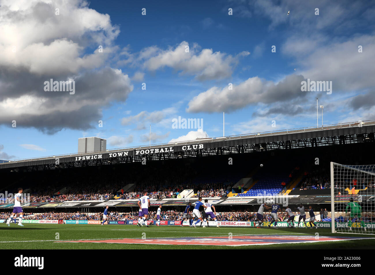 General view of Portman Road during the match - Ipswich Town v Tranmere Rovers, Sky Bet League One, Portman Road, Ipswich, UK - 28th September 2019  Editorial Use Only - DataCo restrictions apply Stock Photo
