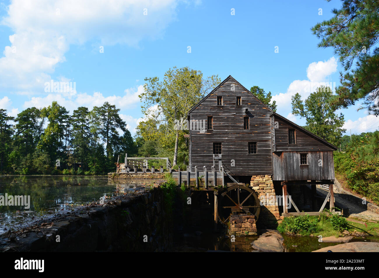 The Colonial era Yates Mill located south of Raleigh North Carolina