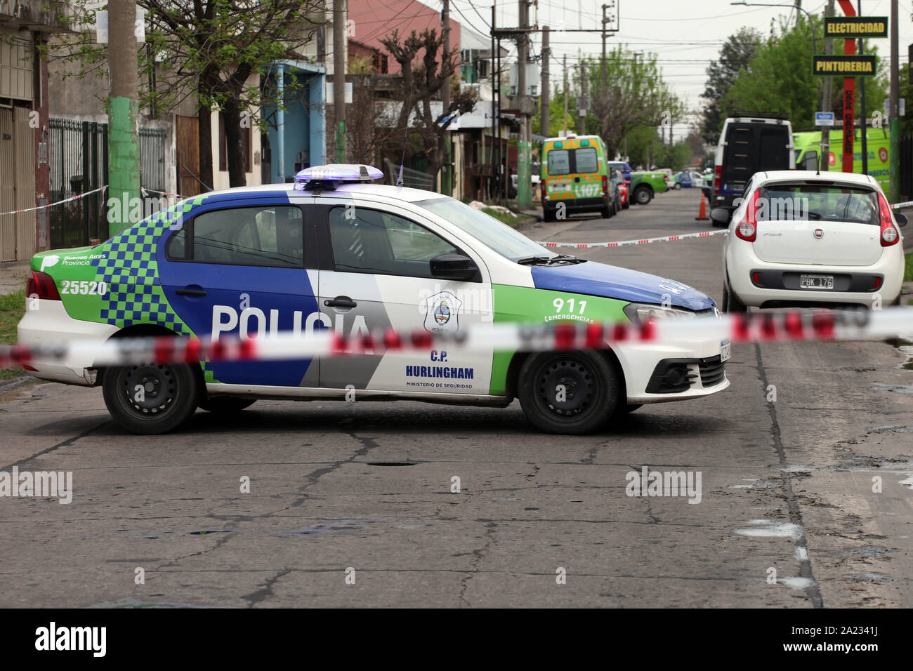 September 30, 2019, Buenos Aires, Buenos Aires, Argentina: A man slaughtered his 30-year-old daughter and buried the body in the backyard of his house. The brutal femicide shakes society. (Credit Image: © Claudio Santisteban/ZUMA Wire) Stock Photo