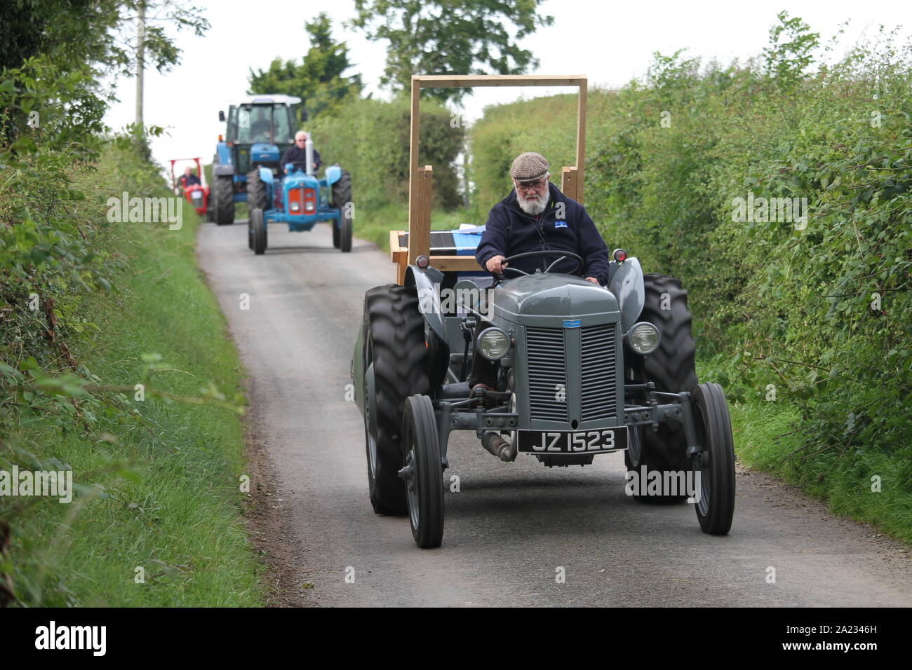 Grey Ferguson TE20 Tractor seen at a road run in Northern Ireland Stock
