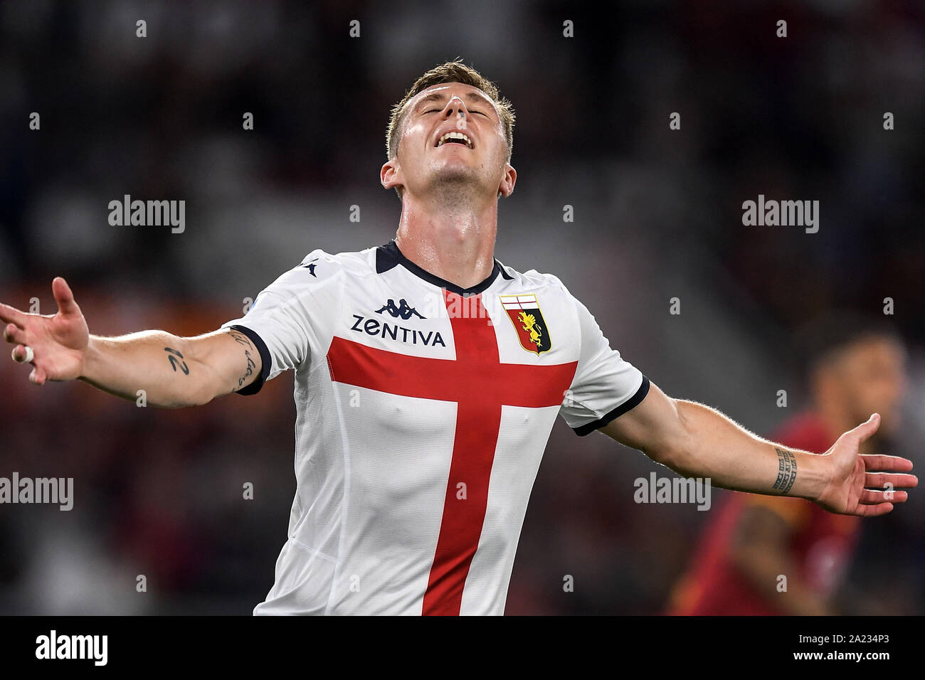 Lukas Lerager Genoa Roma 25-08-2019 Stadio Olimpico Football Serie A 2019/2020  AS Roma - Genoa Photo Antonietta Baldassarre/ Insidefoto Stock Photo