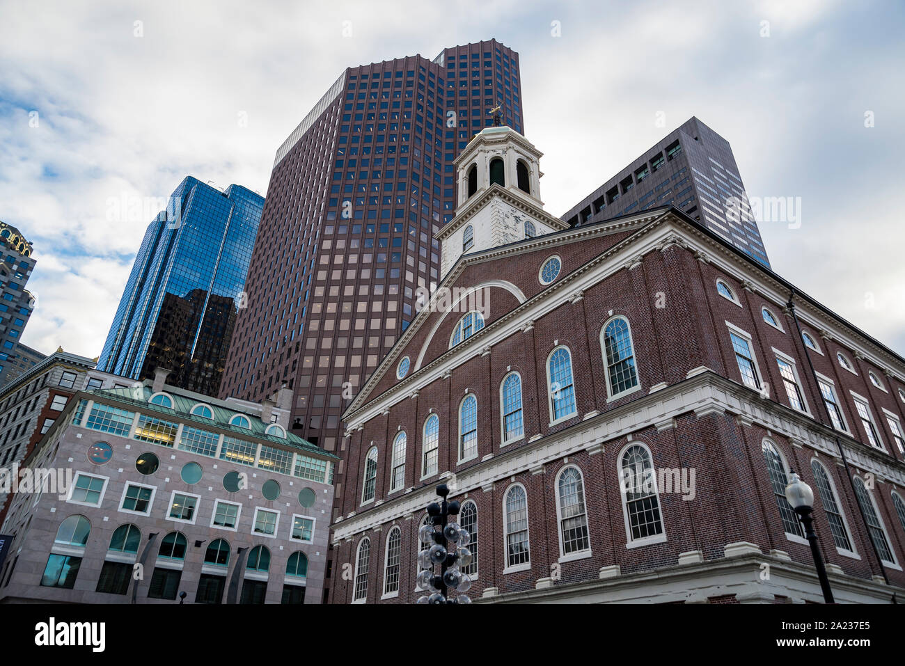 Historical buildings in the city of Boston, Massachusetts USA Stock Photo