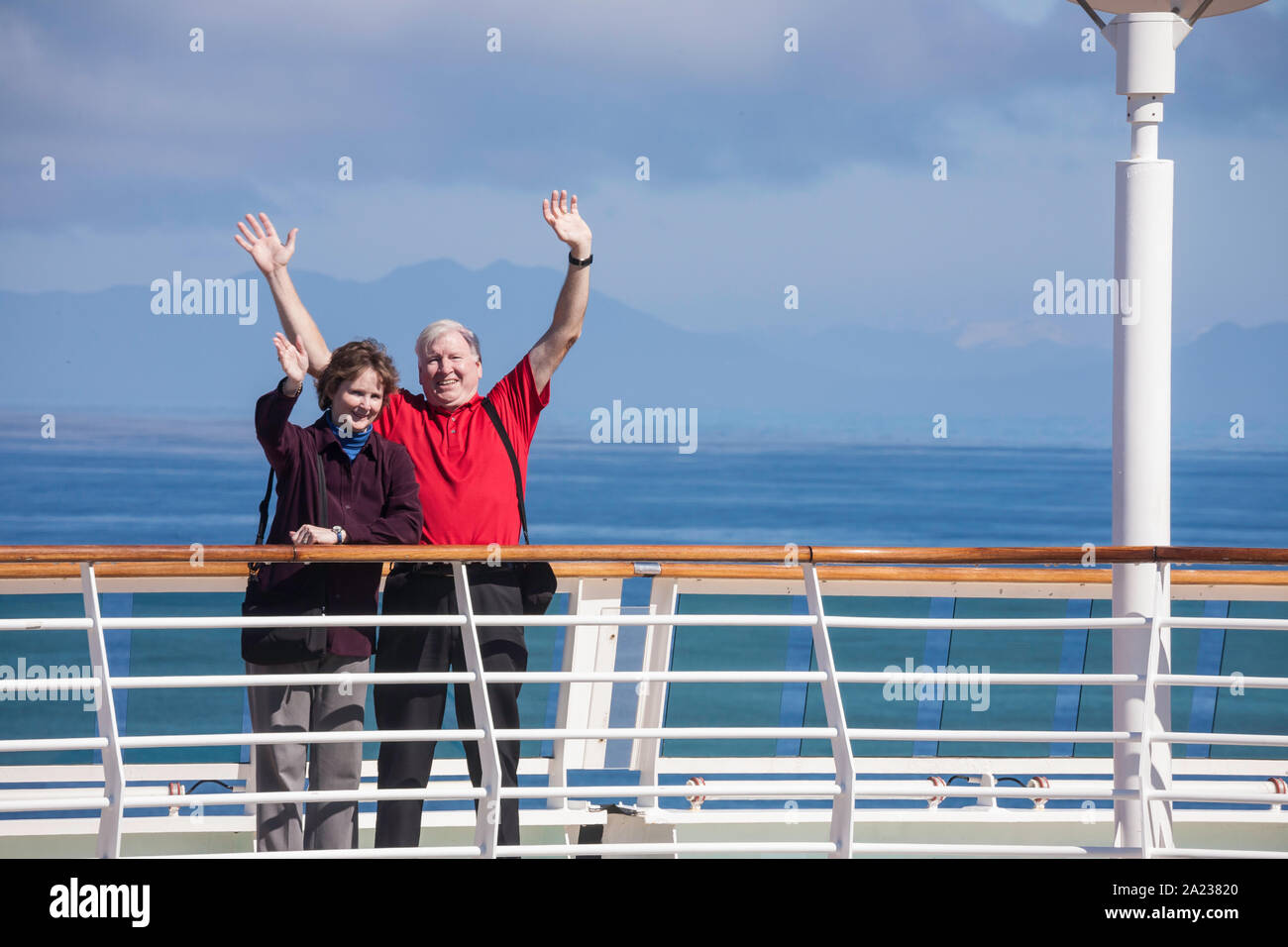 Tourists on Radiance of the Seas Cruise Ship Stock Photo