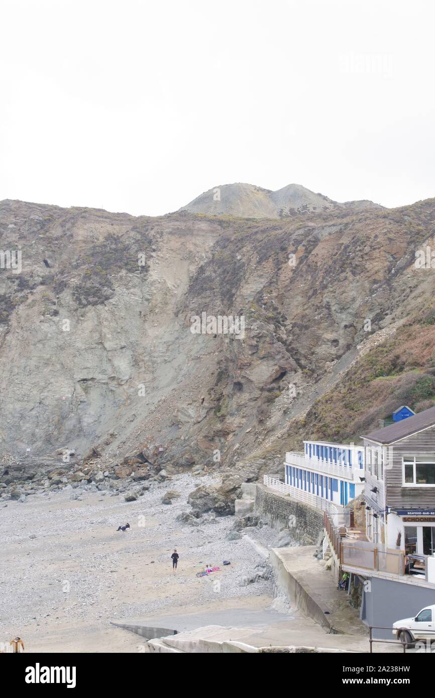 Breakers Beach Cafe and Schooners Restaurant at St Agnes Beach on a