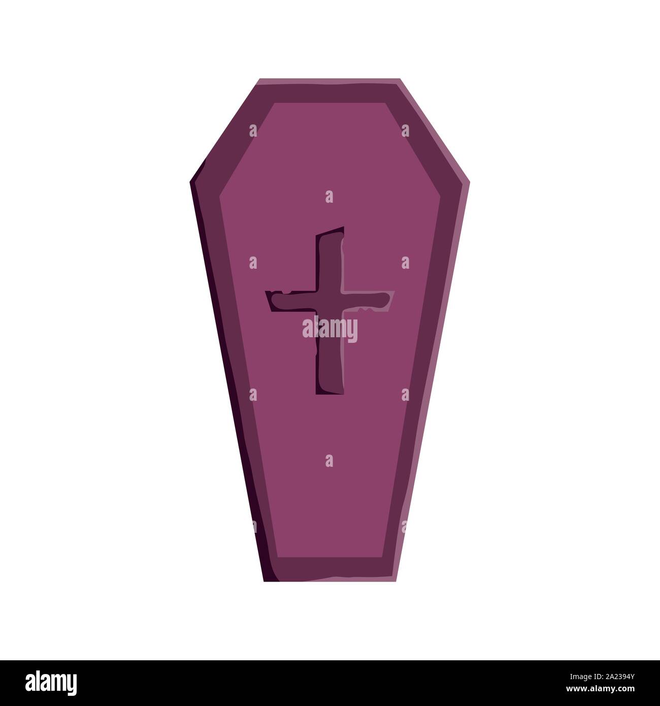coffin trick or treat happy halloween vector illustration Stock Vector ...
