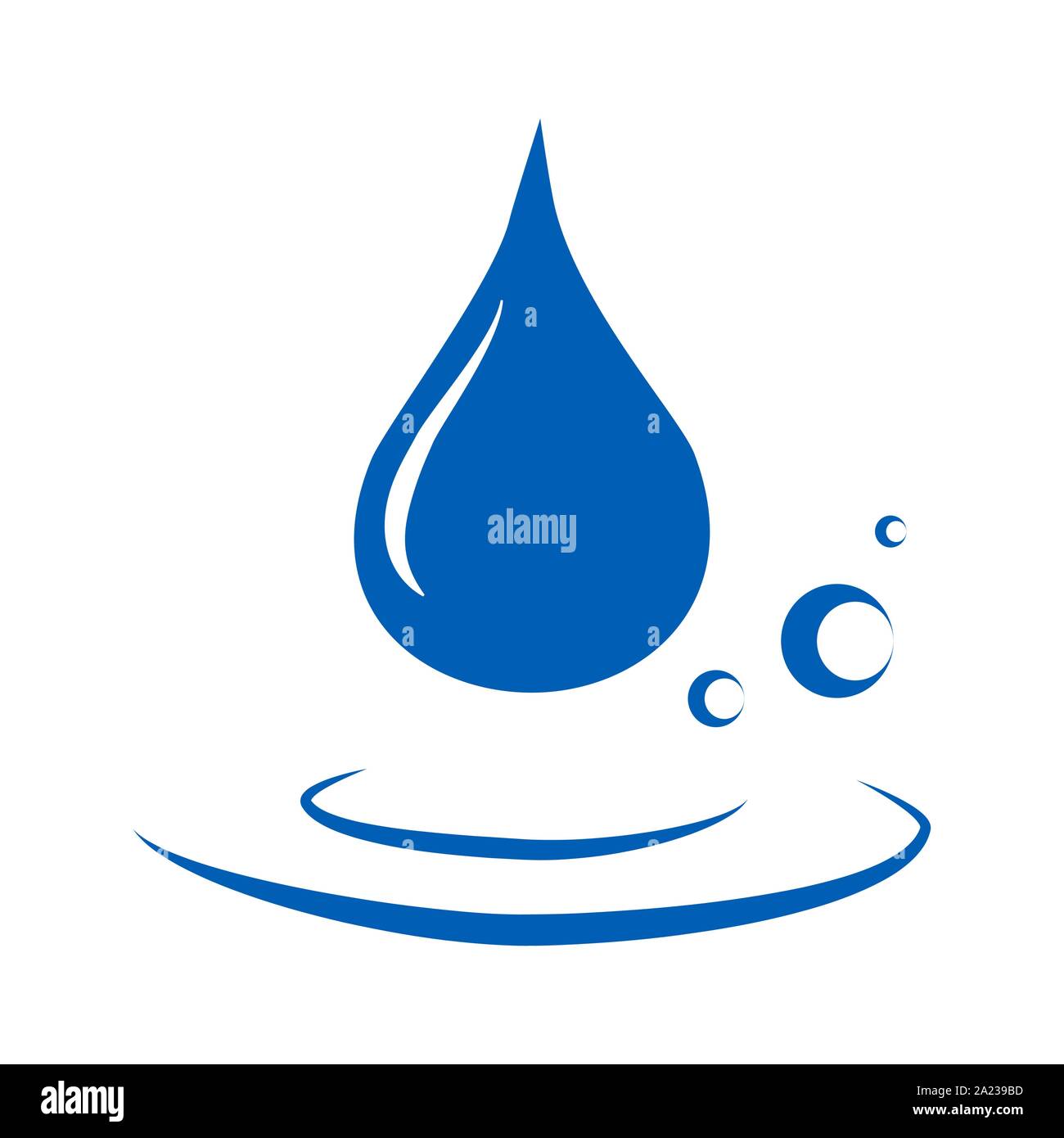 abstract blue water drop icons on white background Stock Vector Image ...