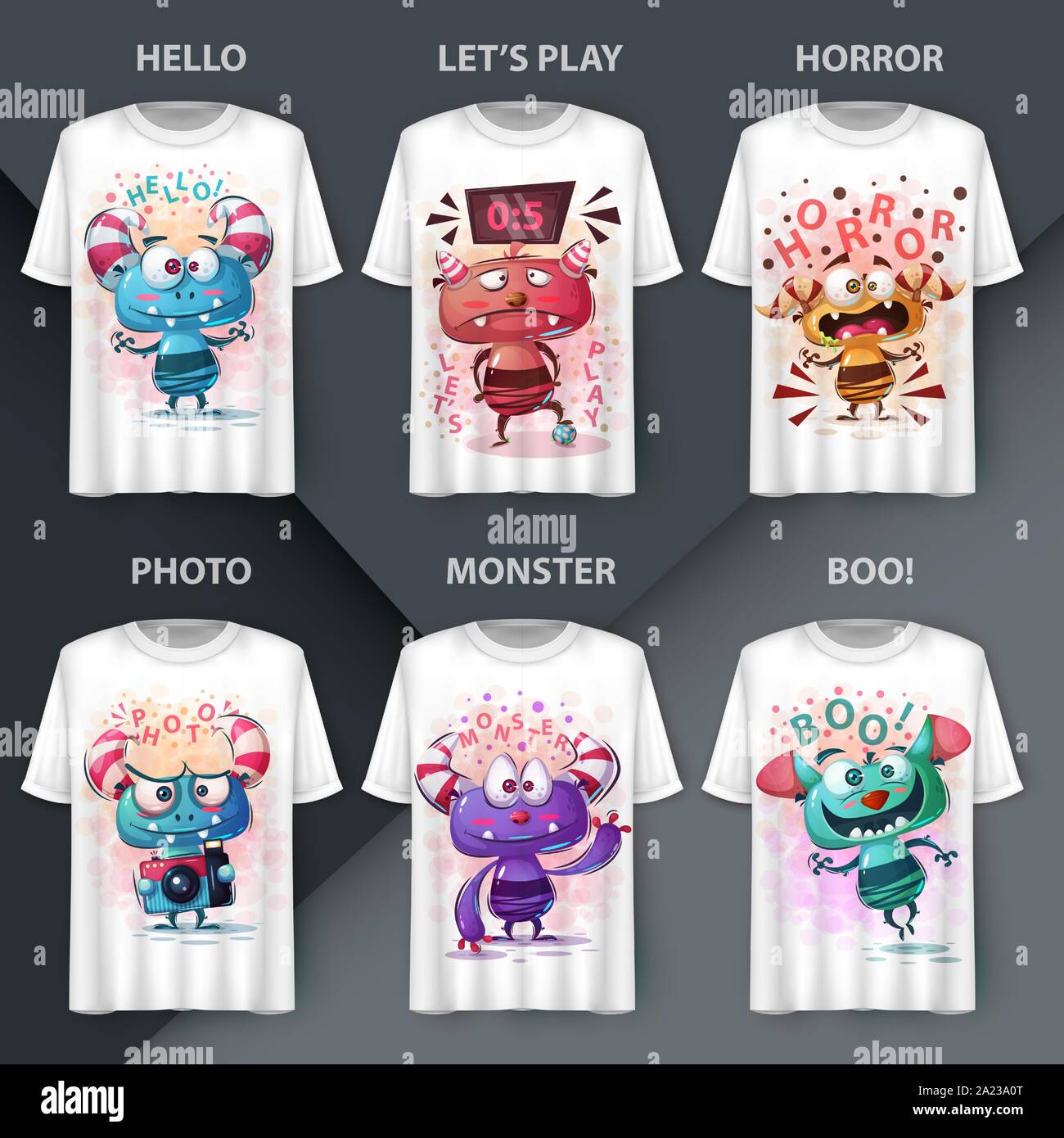 Set monster - idea for print t-shirt Stock Vector Image &amp; Art - Alamy