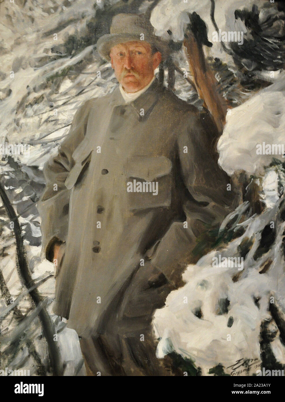 Anders Zorn 1860 1920 - Le Peintre Bruno Liljefors 1906 Stock Photo - Alamy