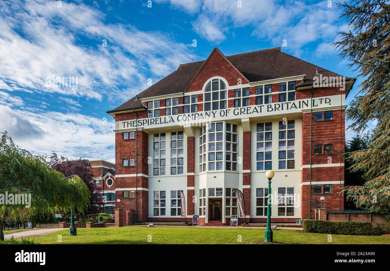 The Spirella Company of Great Britain Ltd Letchworth - former corset factory buildings now a business centre. Refurb'd 1996. Architect Cecil Hignett Stock Photo