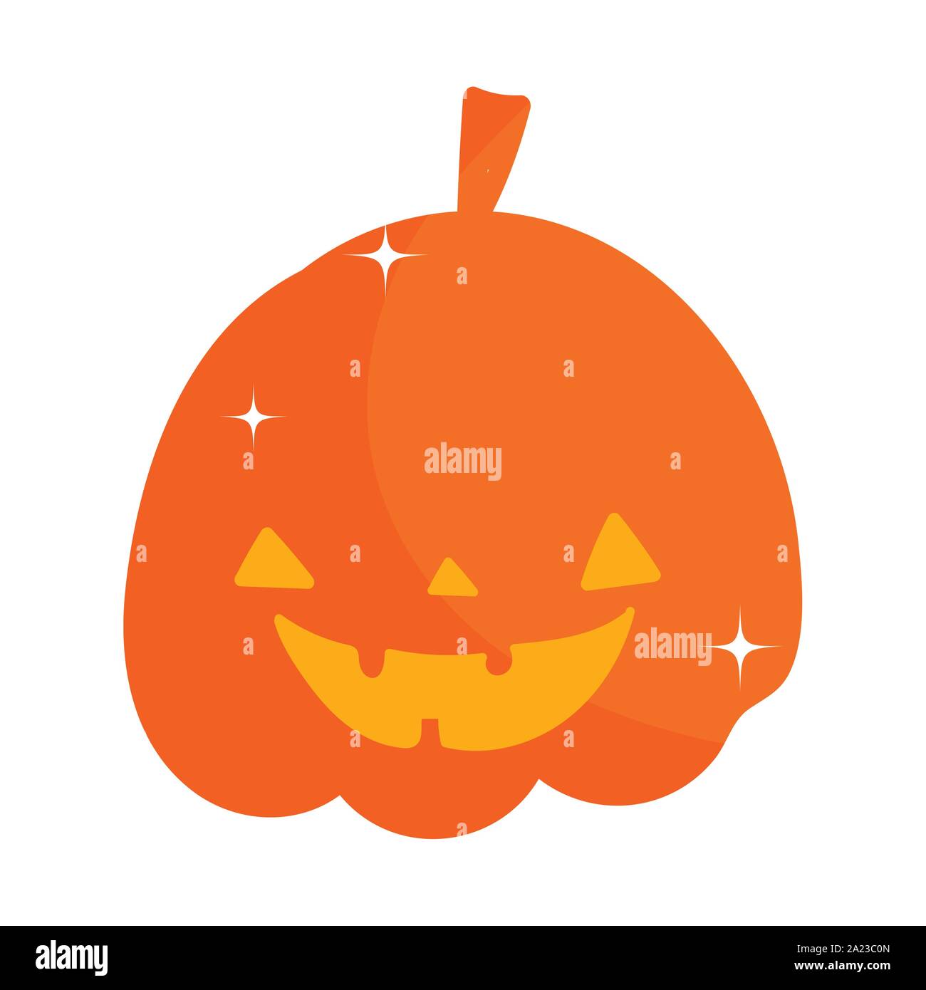 pumpkin trick or treat happy halloween vector illustration Stock Vector ...