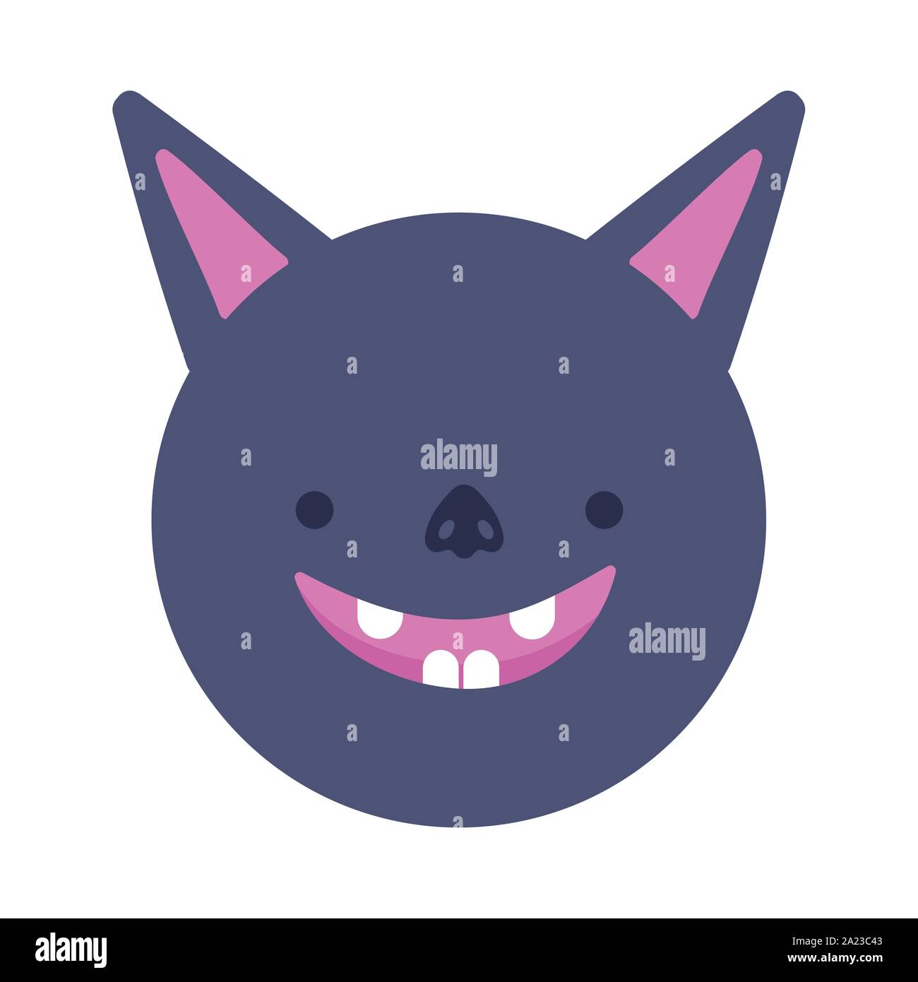 bat face cartoon icon design vector illustration Stock Vector Image