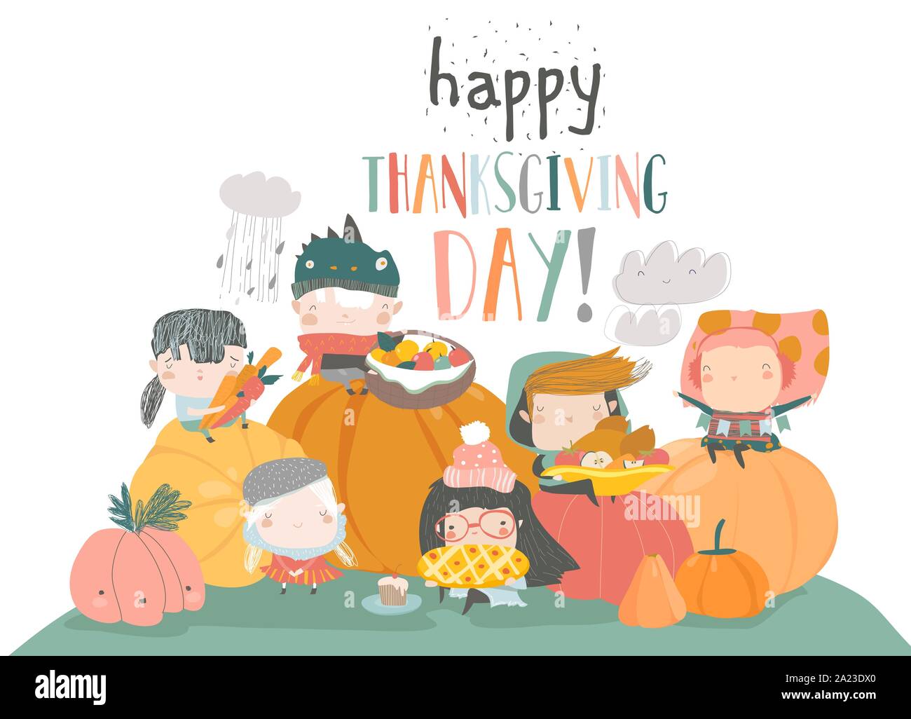 Children turkey Stock Vector Images - Alamy