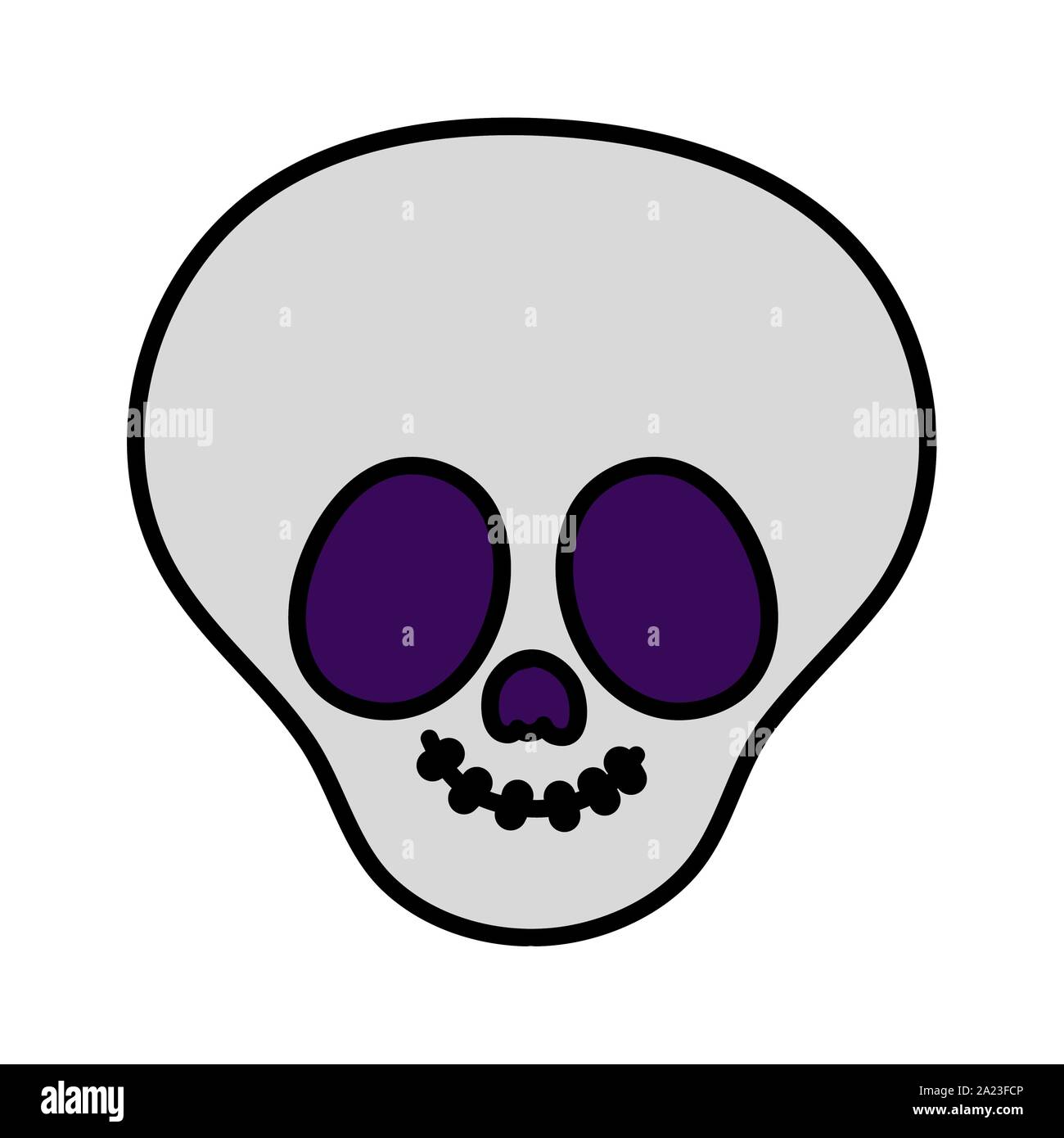 skull trick or treat happy halloween vector illustration Stock Vector ...