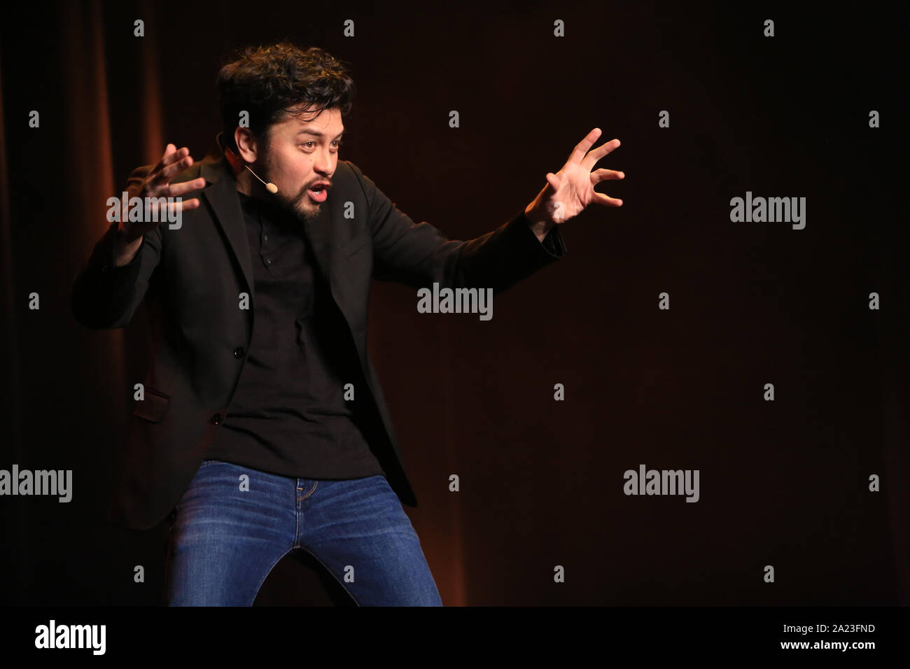 Karim Duval. Humoriste. 33 ème Festival Mont-Blanc Humour. Mars 2017. Saint-Gervais-les-Bains. Haute-Savoie. France. Stock Photo