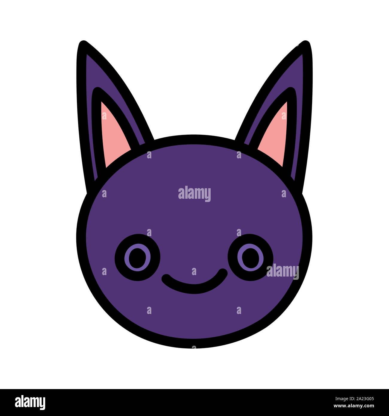 bat face cartoon trick or treat happy halloween vector illustration Stock  Vector Image & Art - Alamy