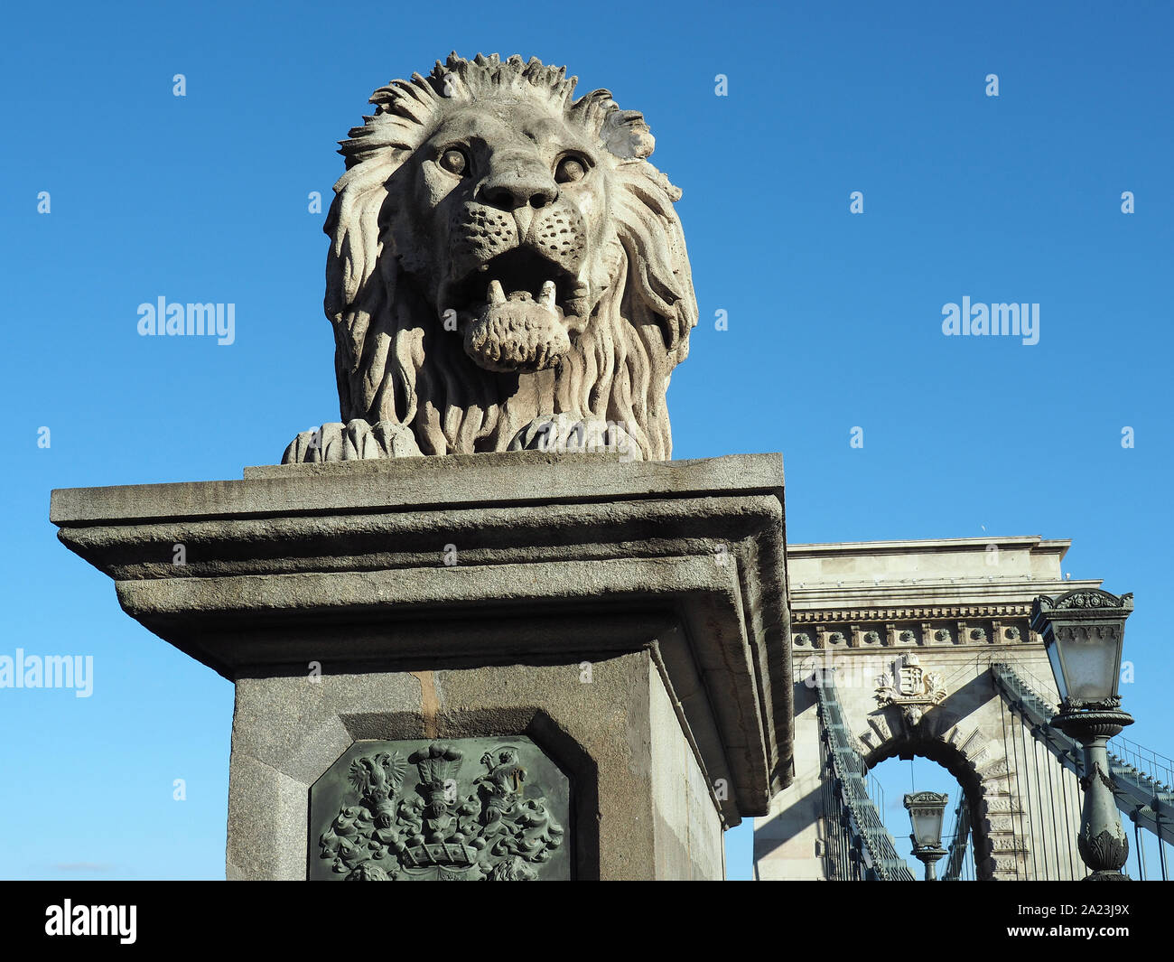 The Széchenyi Chain Bridge is a suspension bridge that spans the river ...