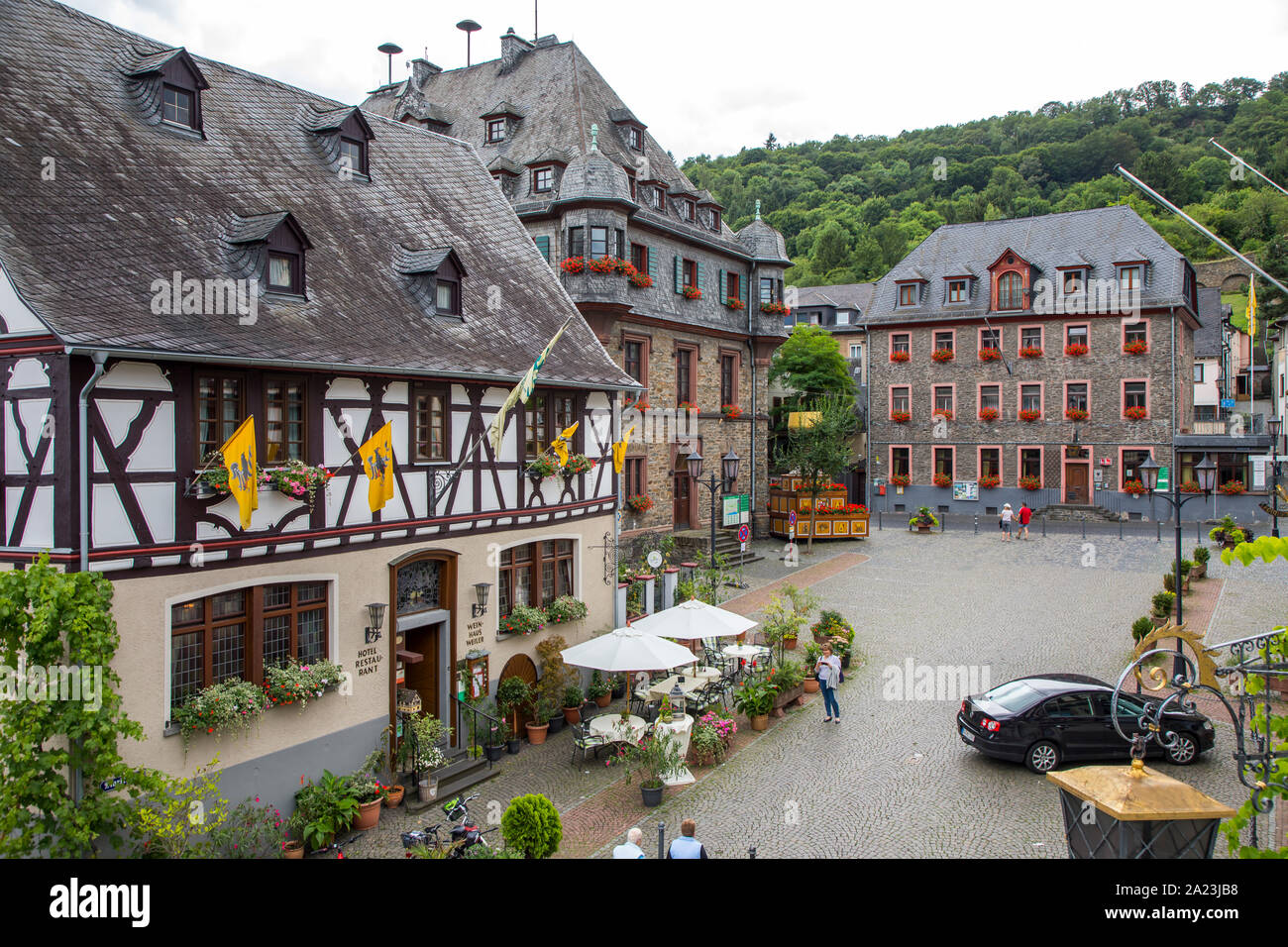 Defense Towers Of The Medieval Town Of Oberwesel In Rhine Valley, Germany  Stock Photo, Picture and Royalty Free Image. Image 85474711.