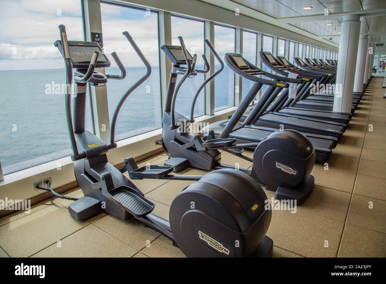 Fitness equipment on the NCL Bliss Stock Photo