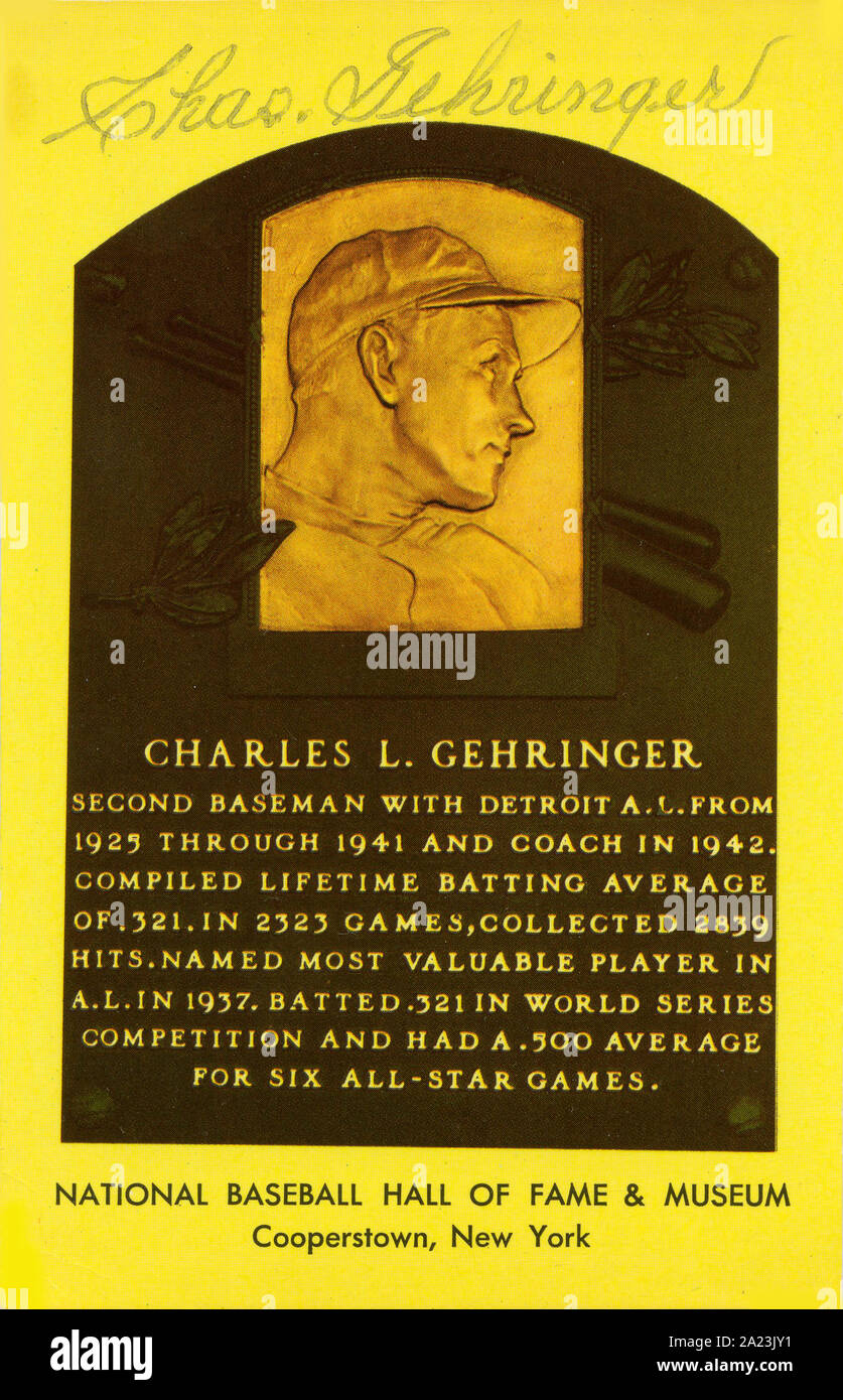 National Baseball Hall of Fame autographed souvenir postcard depicting