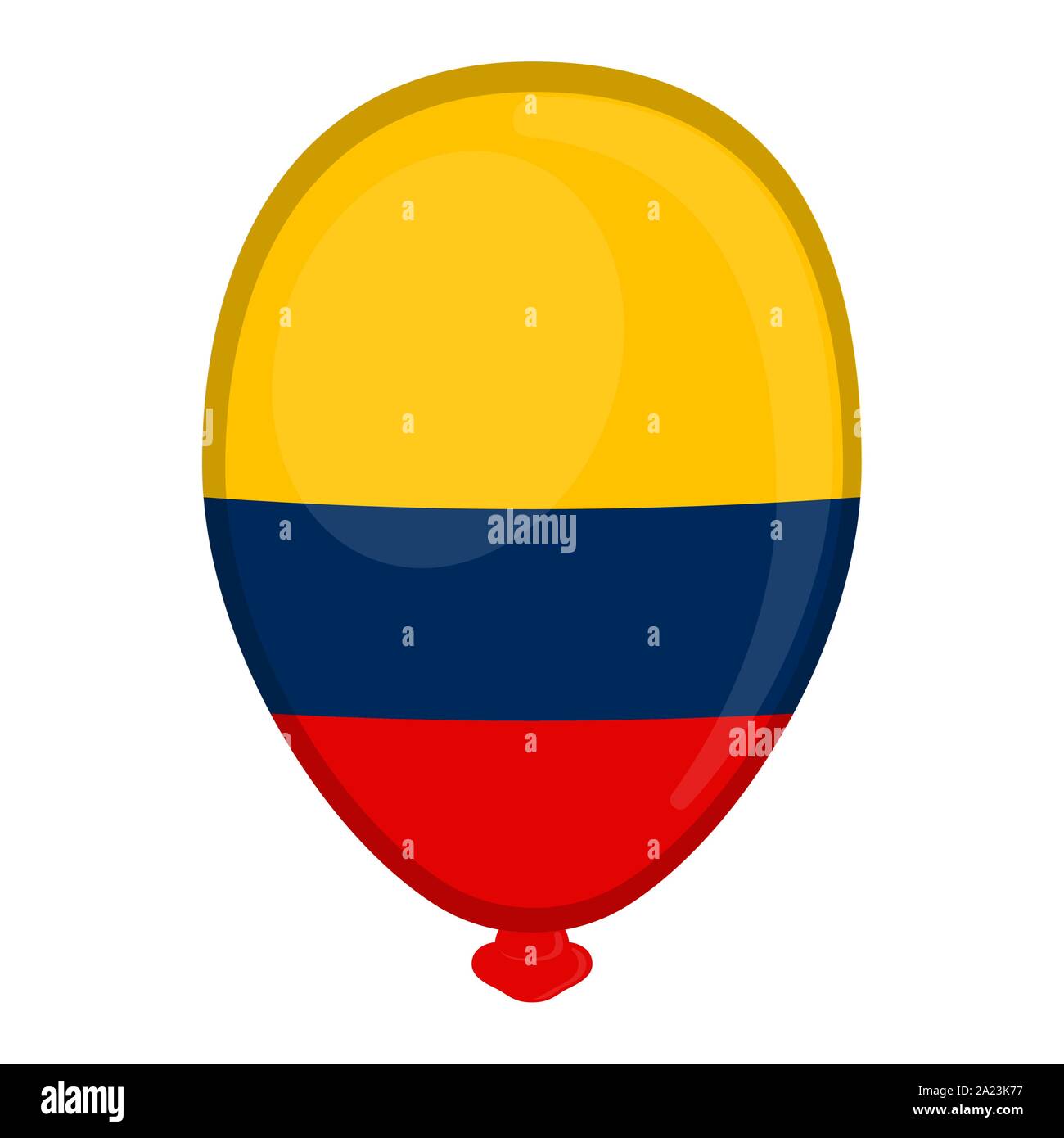 A balloon shaped flag of Colombia Vector illustration Stock Vector