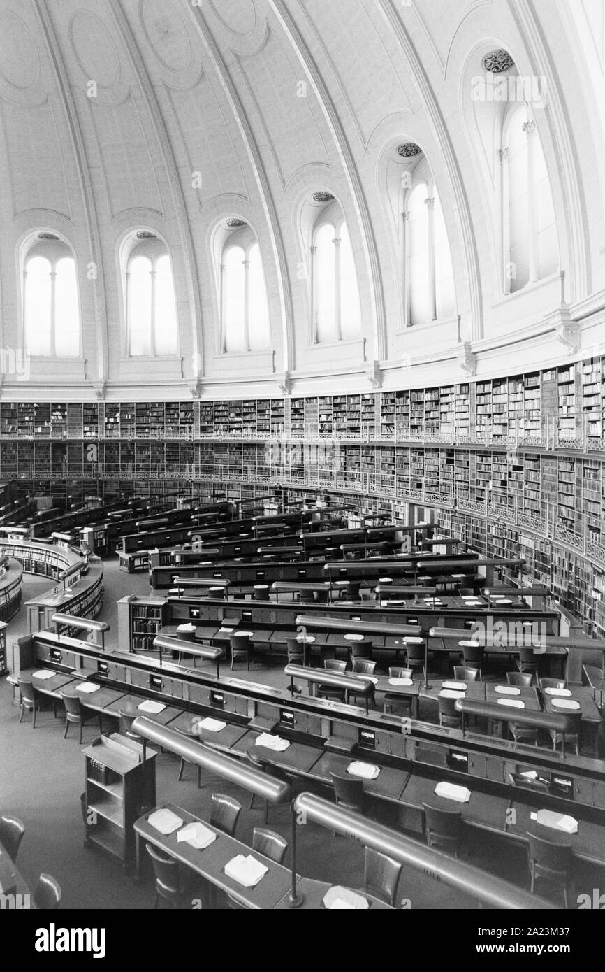 The original British Museum Library reading room. Photographed