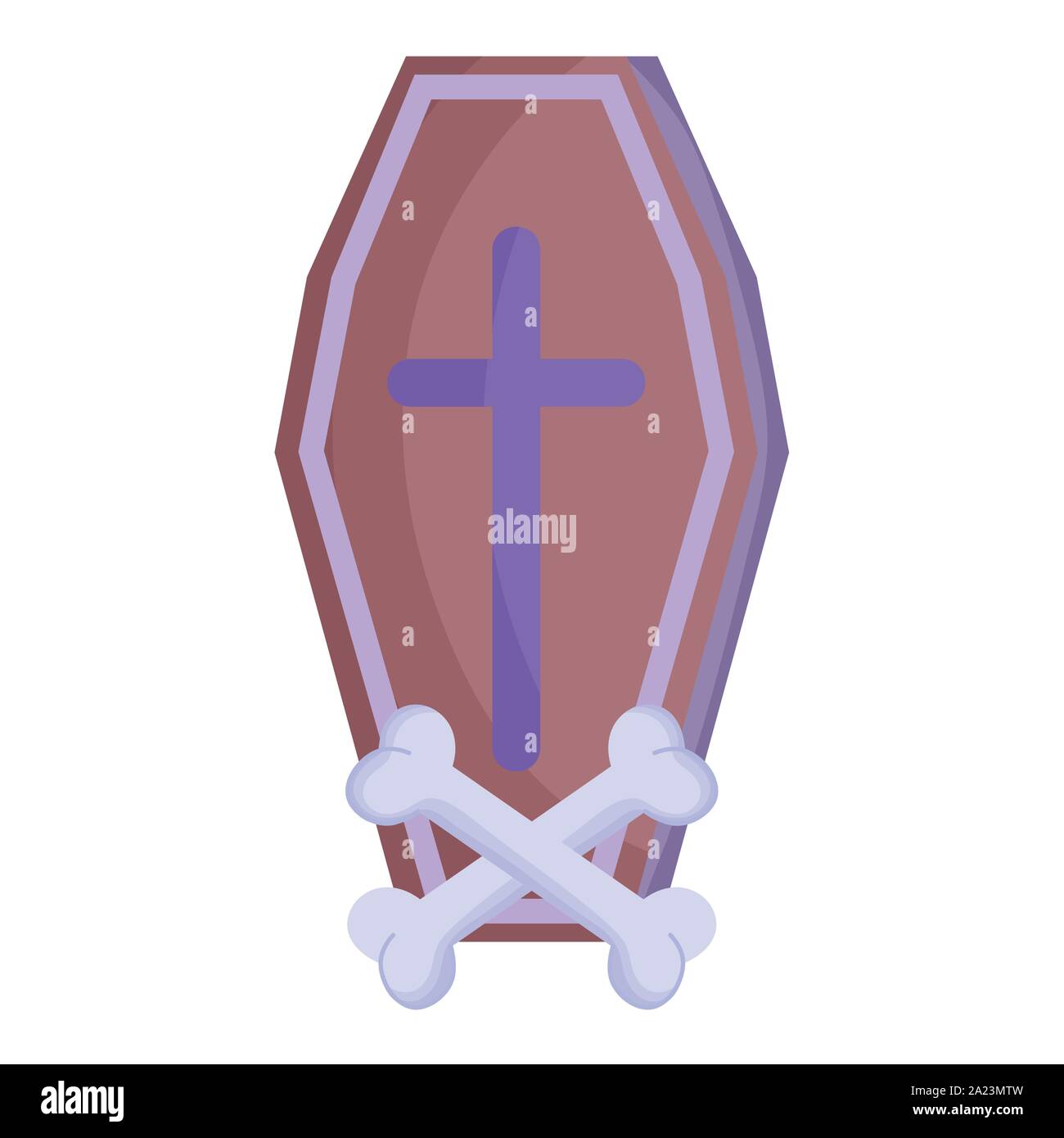 coffin bones trick or treat happy halloween vector illustration Stock ...