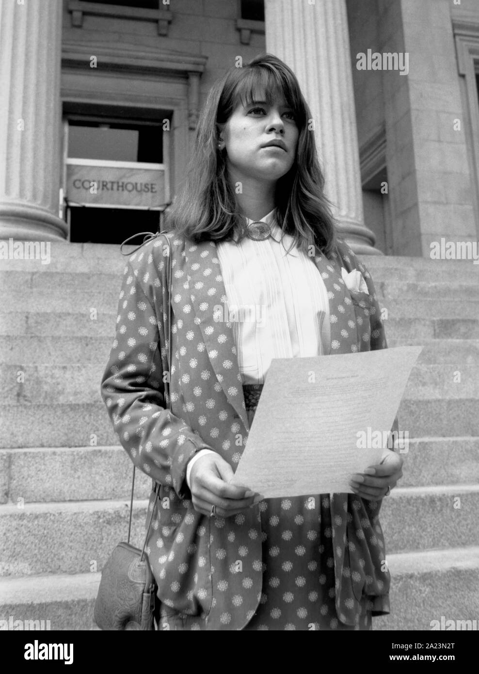 Tammy Lauren, on-set of the CBS-TV Schoolbreak Special, 'The Emancipation of Lizzie Stern', 1991 Stock Photo