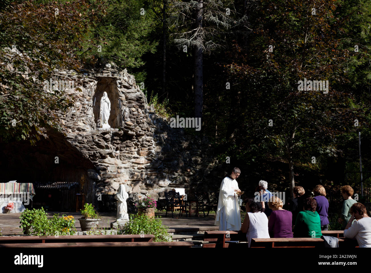 Our Lady of Lourdes' Shrine, Litchfield, Connecticut Stock Photo Alamy