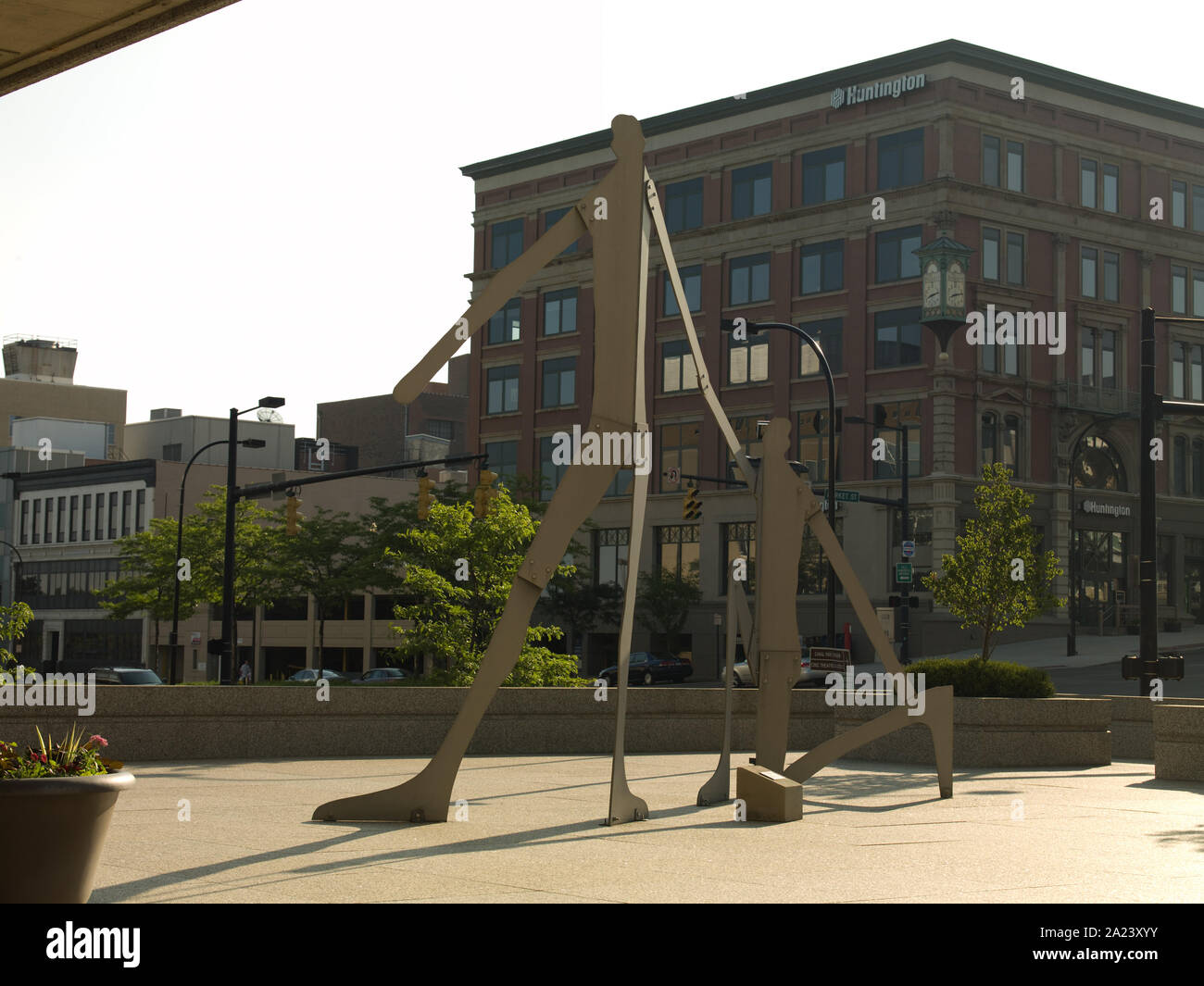 Seiberling Building Outdoor sculpture at the Seiberling Federal Building, Akron, Ohio Stock ...