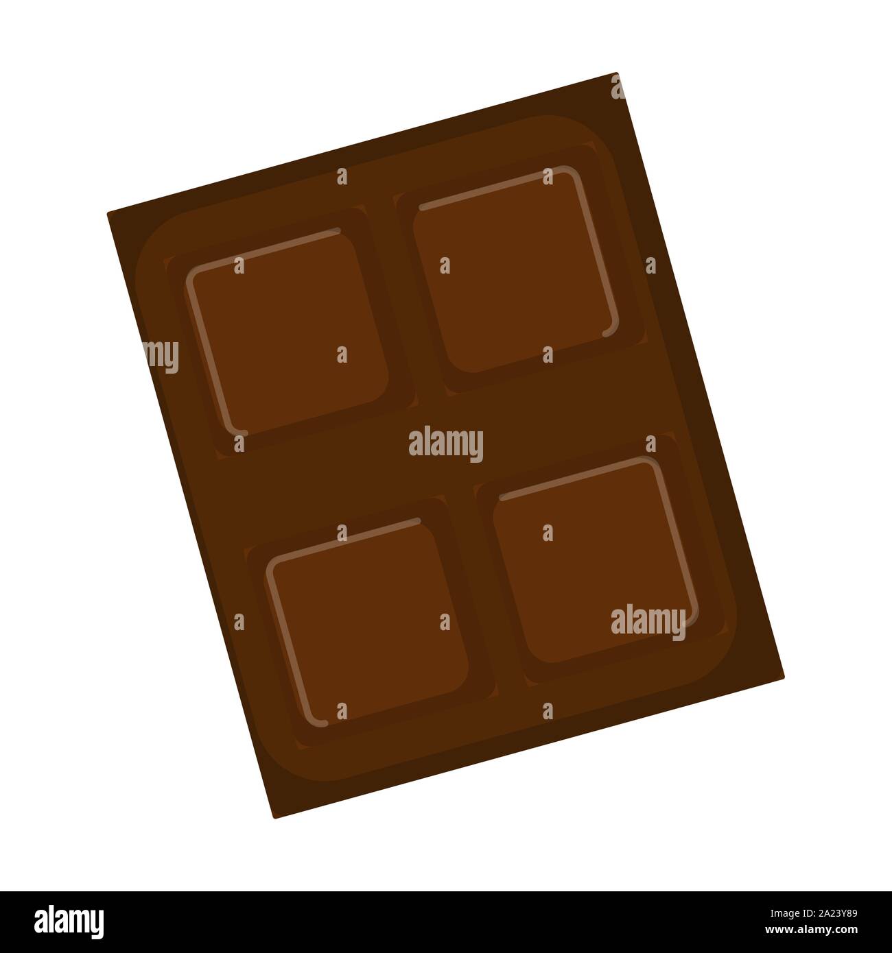 Isolated chocolate bar image on a white background - Vector Stock ...