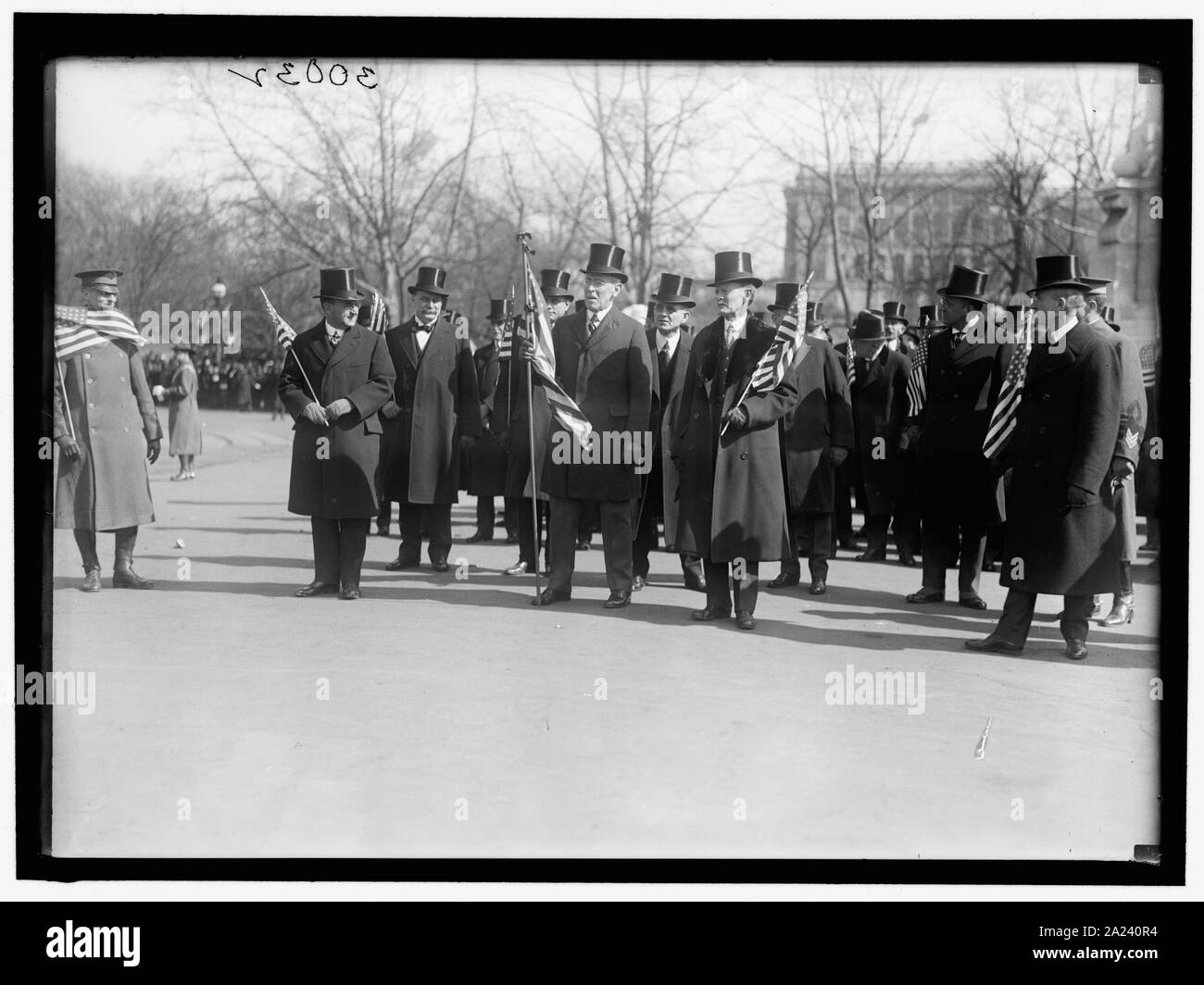 PARADES WELCOME HOME PARADE FOR PRESIDENT WILSON; HARPER, ROBERT N., D.C. BANKER; GUDE, WILLIAM F., OF D.C. Stock Photo