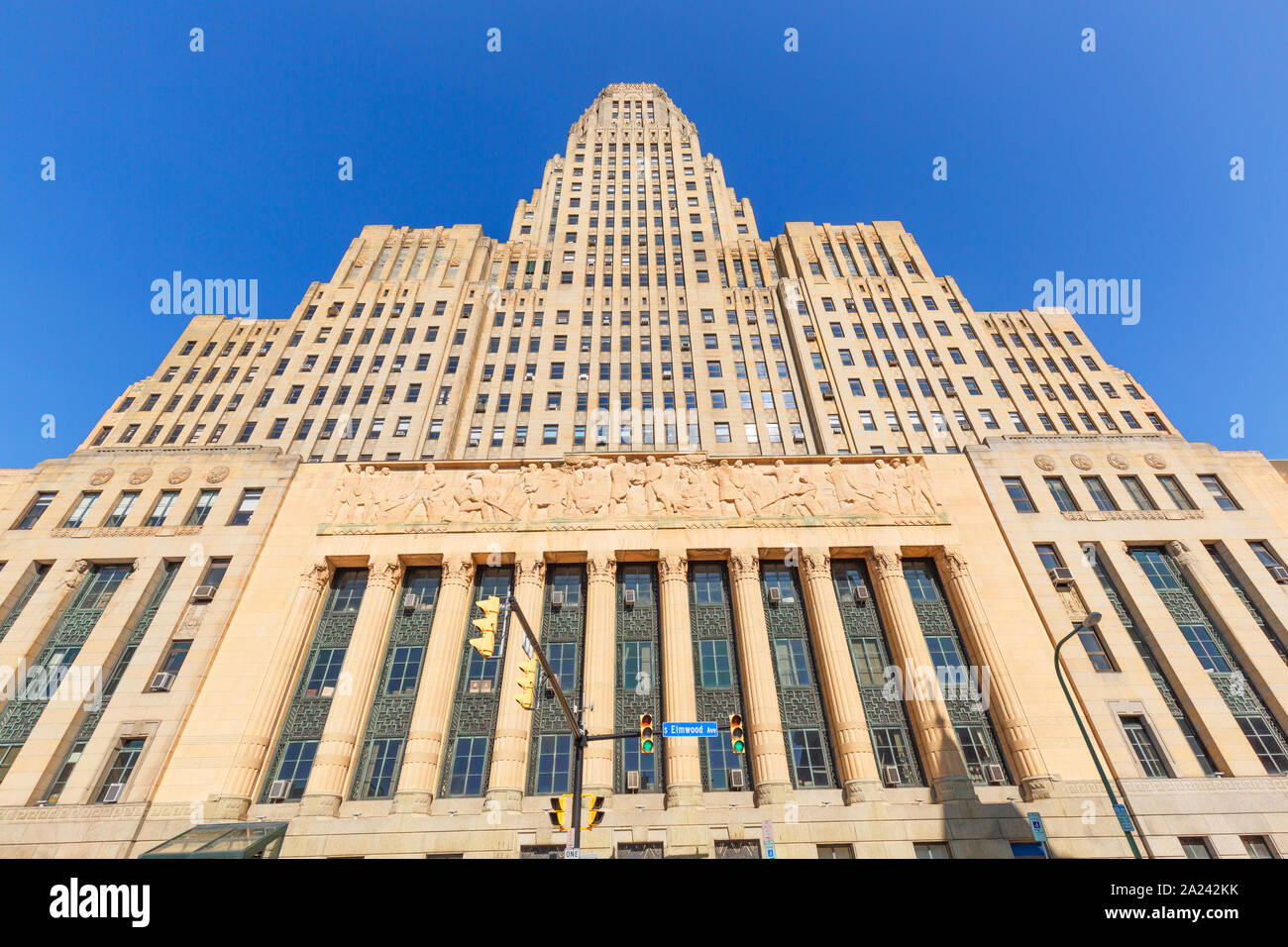 Buffalo City Hall, The 378-foot-tall building is the seat for municipal government, one of the largest and tallest municipal buildings in the United S Stock Photo