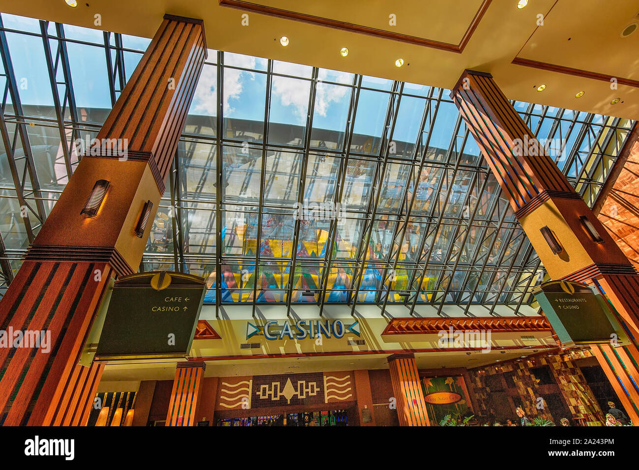 Buffalo, USA-March 10, 2019: Seneca Casino Entrance located in modern shopping  mall Stock Photo - Alamy