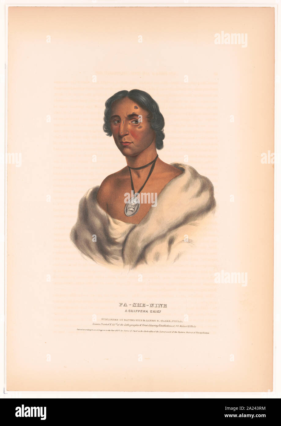 Pa-she-nine a Chippewa chief Stock Photo - Alamy