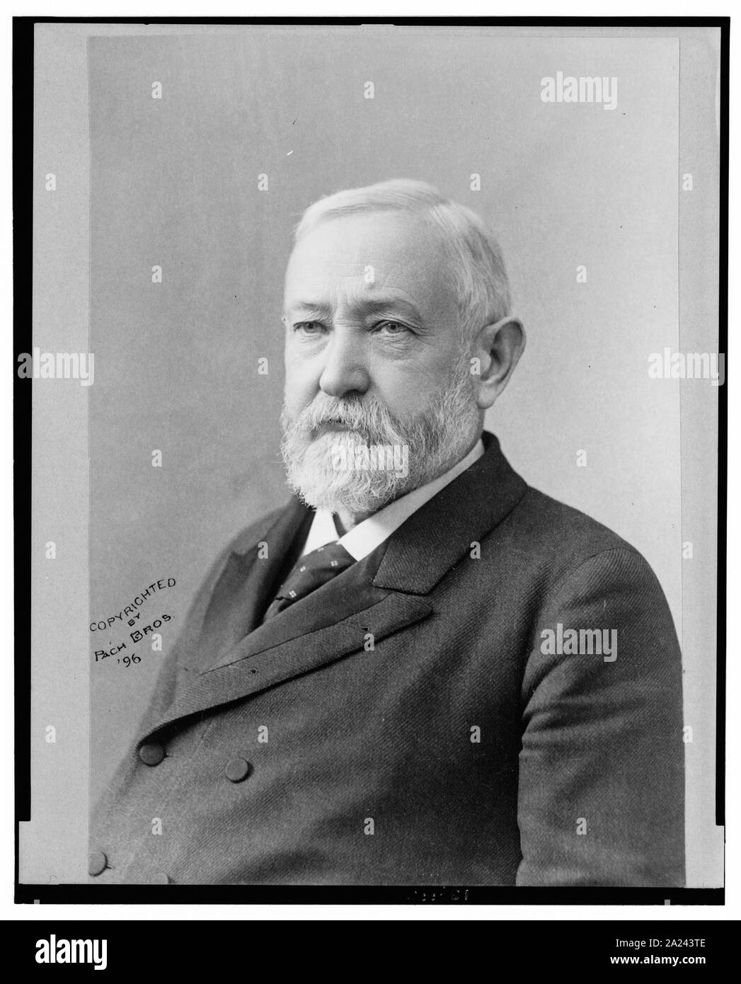 1896 Pach Brothers studio photograph of United States President Benjamin Harrison.; Stock Photo