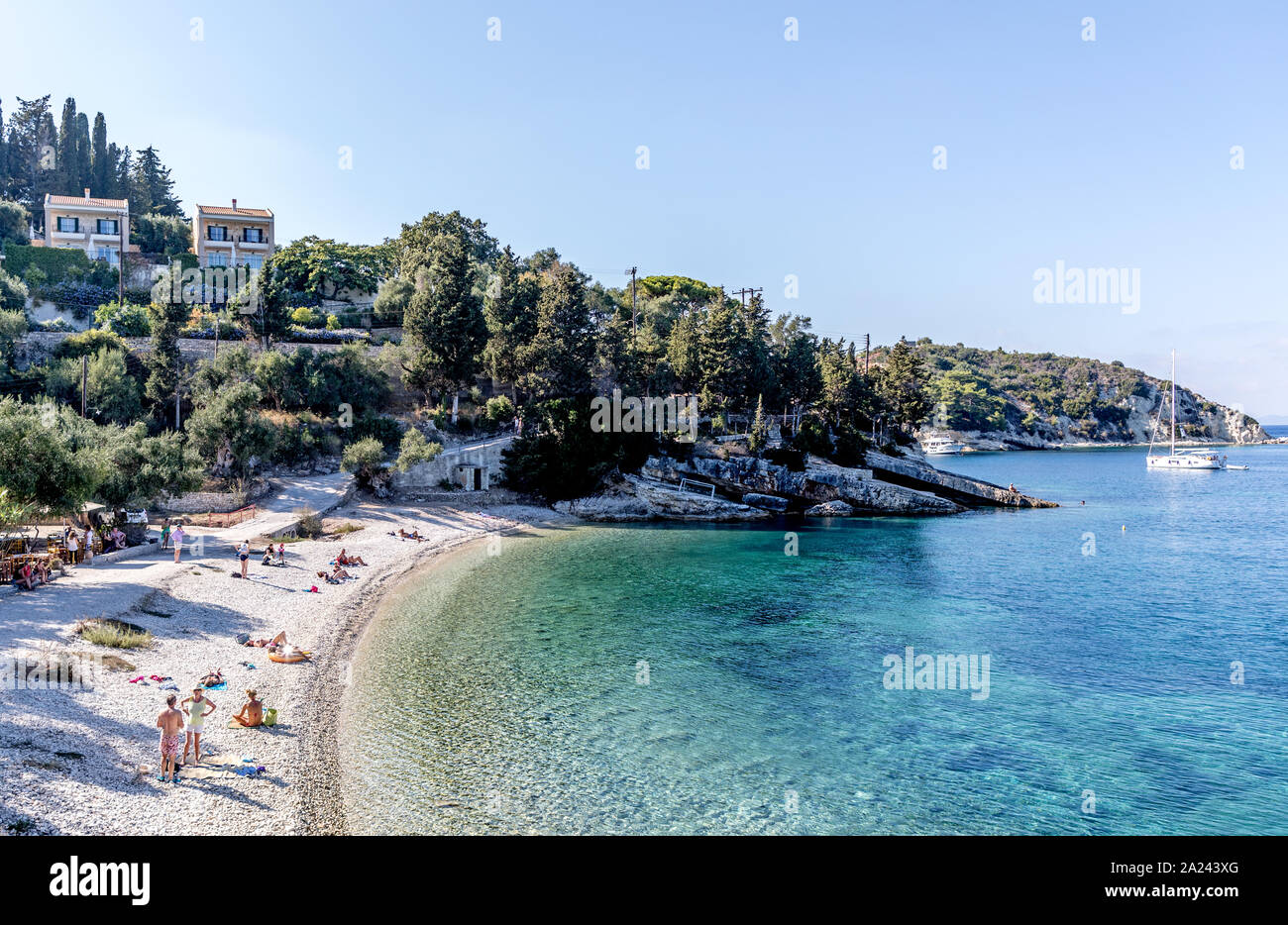Marmari Beach Paxos Greek Islands Greece Stock Photo