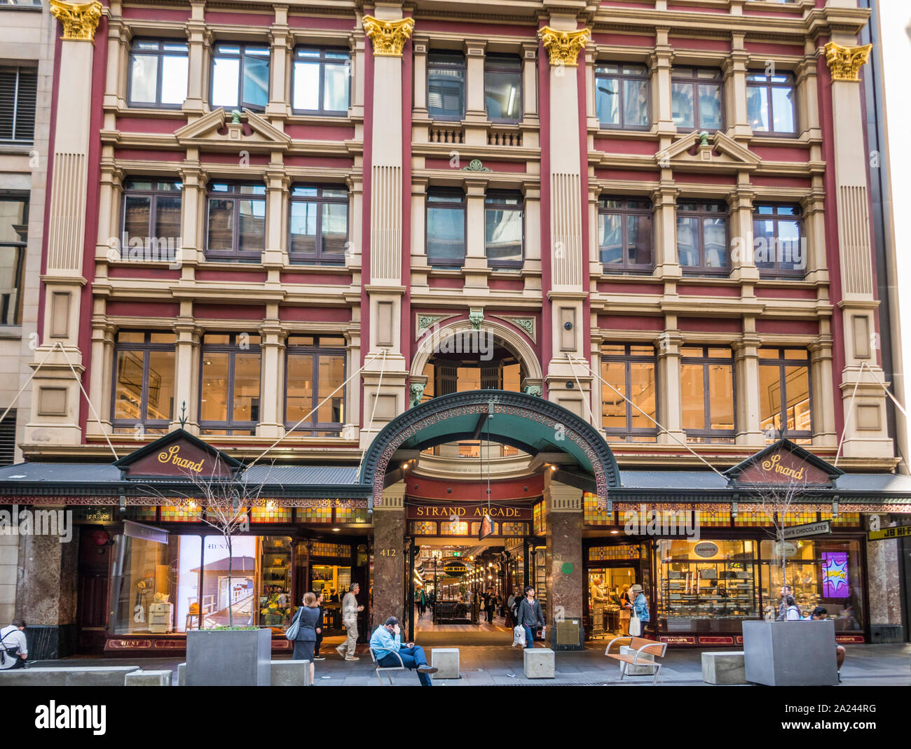 heritage-listed Victorian-style Strand Arcade at Pitt Street, Sydney CBD, New South Wales, Australia Stock Photo