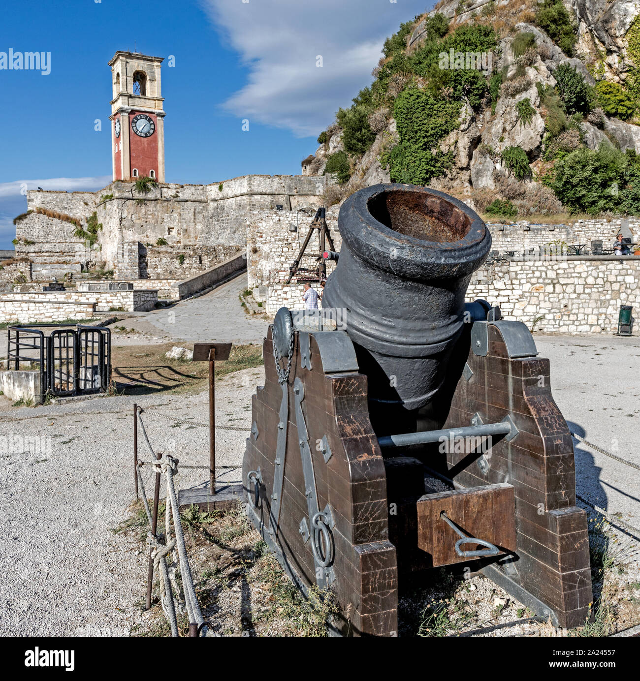 Canon At The Fortress Corfu Town Greek Islands Greece Stock Photo - Alamy