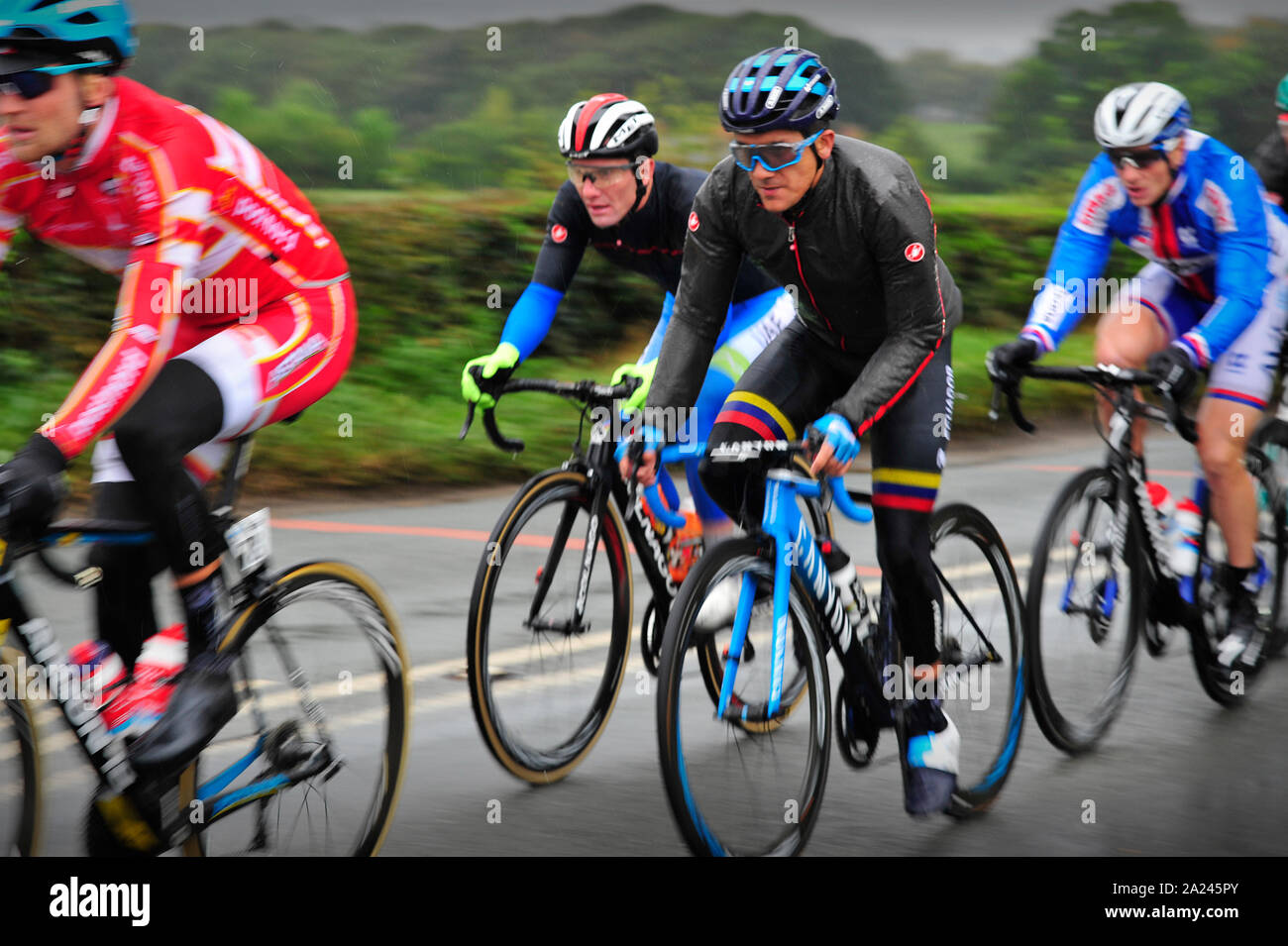 Richard Carapaz UCI World Cycling Championships Mens Elite Race Masham Yorkshire England. Stock Photo