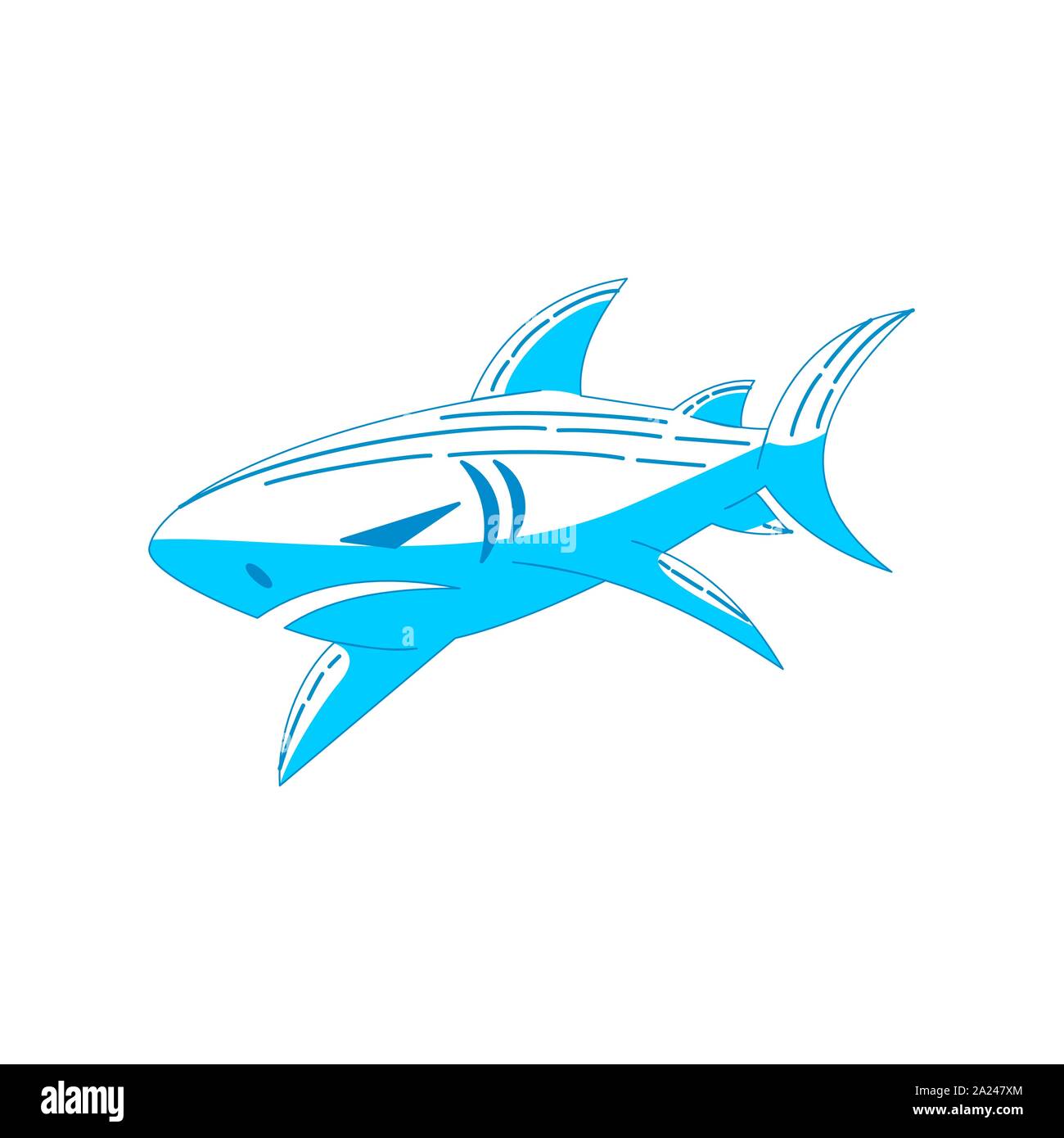 Shark logo oceanic design vector Outline isolated illustration Stock ...
