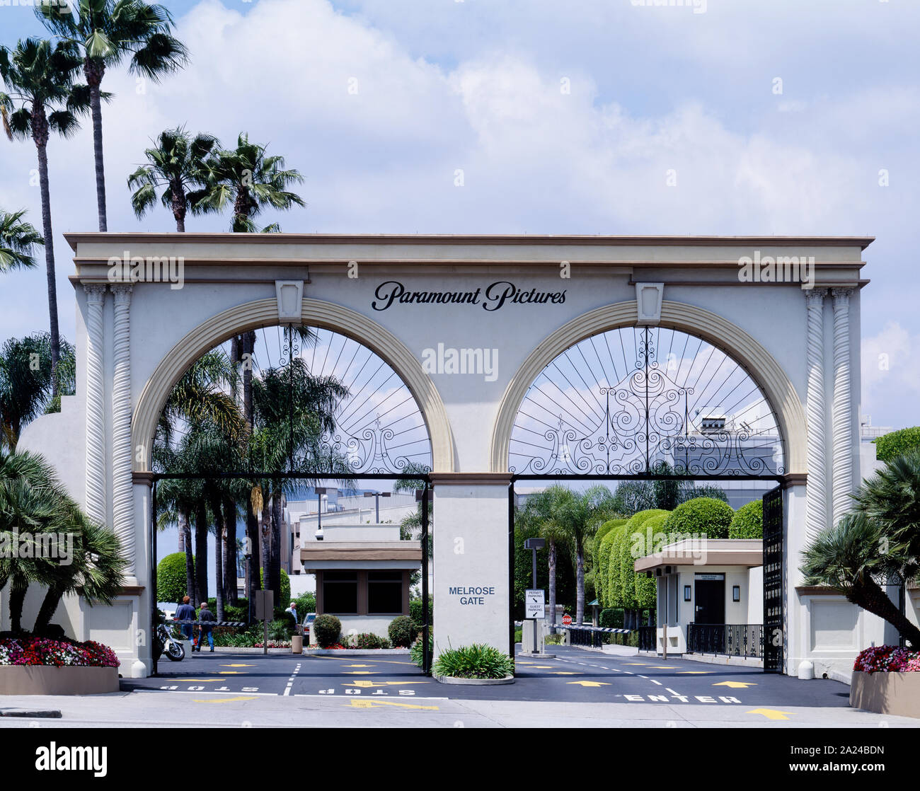 Paramount Pictures entrance gate, Hollywood, Los Angeles, California