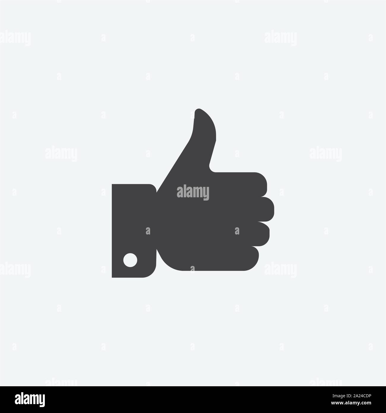 thumb up flat icon design illustration, good icon, like icon vector ...