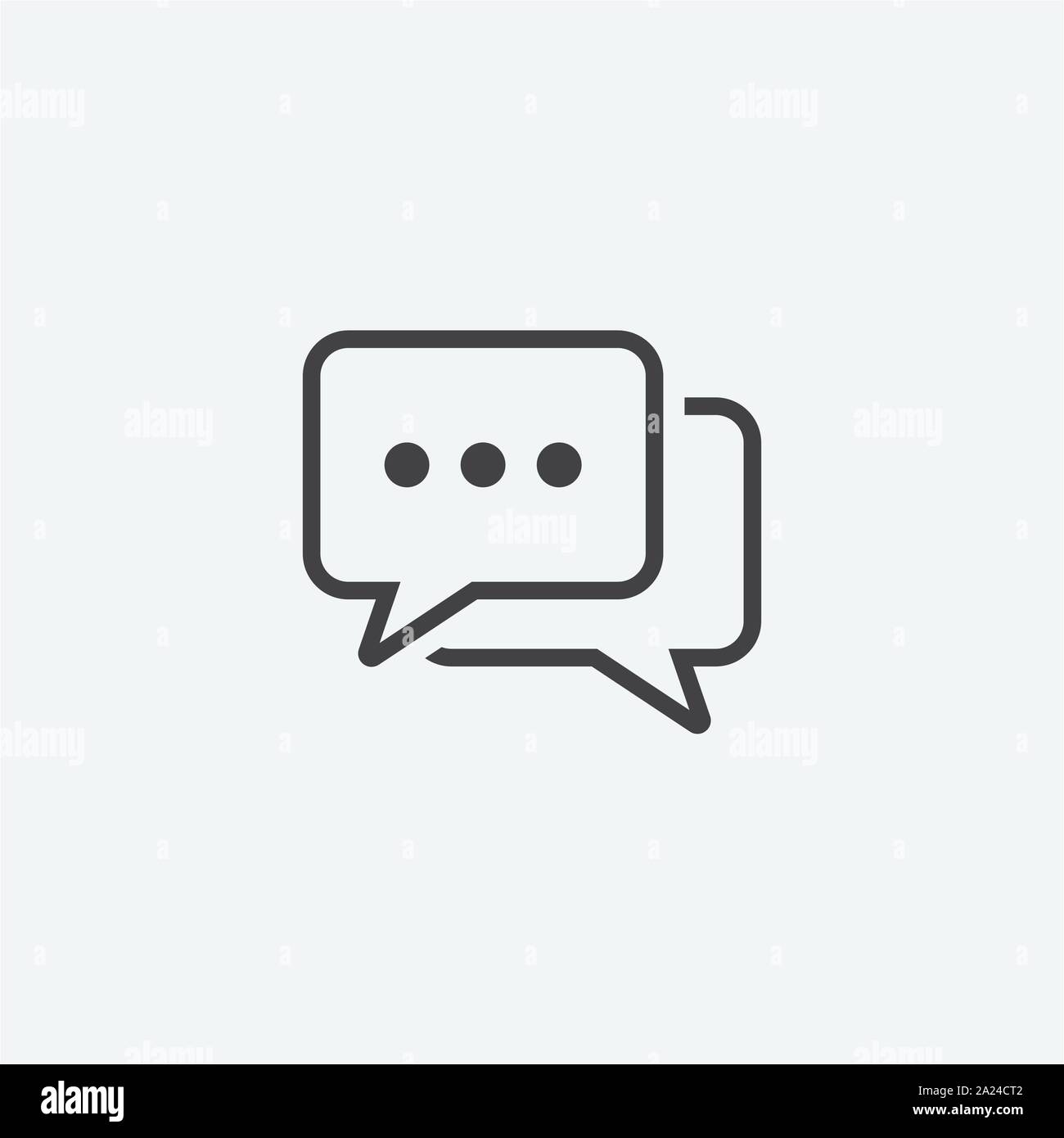 Conversation icon design vector, Meticulously Designed Conversation, Chat Icon illustration, Speech Bubble icon, symbol of chatting, comment or message icon Stock Vector